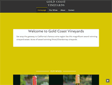 Tablet Screenshot of goldcoastvineyards.com